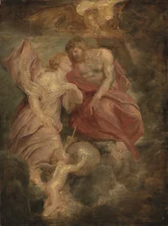 Venus suplicando a Júpiter (óleo sobre tabla de roble)