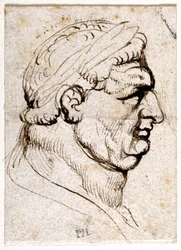 Vitellius, de diez dibujos de ocho de los primeros doce Césares, después de las medallas de Giovanni da Cavino