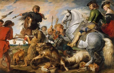 Caza de lobo y zorro, ca. 1616