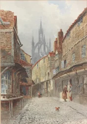 Castle Garth, Newcastle (acuarela sobre papel)