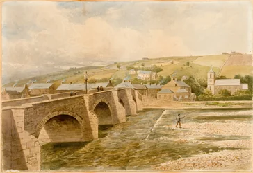 Haydon Bridge (acuarela, lápiz y acuarela sobre papel)