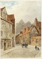 In Pandon (lápiz y acuarela sobre papel sobre tabla)