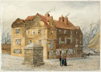 Sandgate (Portland Arms Inn) (lápiz y acuarela sobre papel en cartulina)