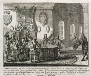 Conclusión del Tratado de Paz de Nystad el 20 de agosto de 1721