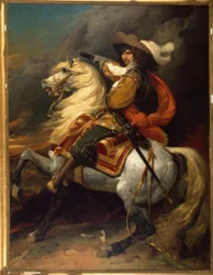 Josias Rantzau, retrato ecuestre (pintura de Kroeyer después de Alaux)