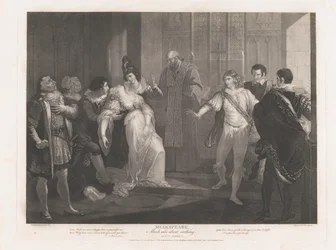 Heroína desmayándose en la iglesia, Shakespeare, Mucho ruido y pocas nueces, primera publicación 1789, reeditado 1852