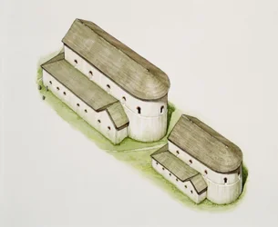 Primera iglesia sajona, Abadía de San Agustín, Canterbury, Kent, finales del siglo XX o principios del siglo XXI