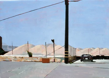 Gravel Piles Downtown LA, 2007 (óleo sobre lienzo)