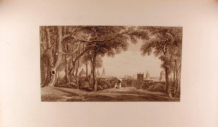 Vista de Oxford desde la colina del castillo