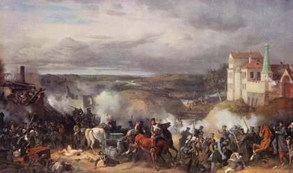 La batalla de Iaroslavetz (litografía en color)