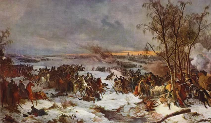 La batalla de Krasnoi (litografía en color)