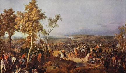La batalla de Taroutine (litografía en color)