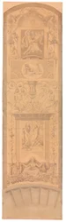 Arabeske mit Darstellungen des Raubes der Persephone, des verwundeten Philoktet und der Befreiung der Andromeda