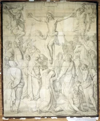 Cristo en la cruz. Cartón para los frescos de la iglesia de San Luis en Múnich