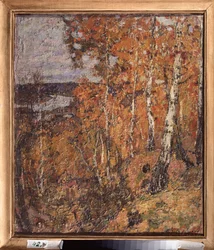 Elegía otoñal. Pintura de Pyotr Ivanovich Petrovichev (Pyotr Petrovitchev) (1874-1947), óleo sobre lienzo