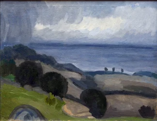 Paisaje de Crimea. Lluvia
