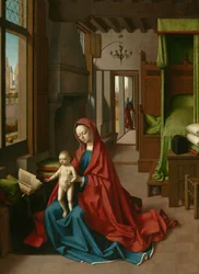 Virgen y Niño en un Interior Doméstico
