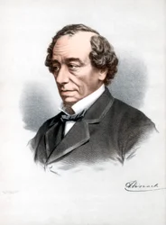 Benjamin Disraeli, 1er Conde de Beaconsfield, estadista conservador británico, c1890