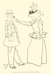Caricatura de Phil May, de la década de 1890