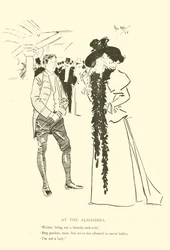Caricatura de Phil May, de la década de 1890