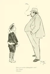 Caricatura de Phil May, de la década de 1890