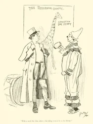 Caricatura de Phil May, de la década de 1890