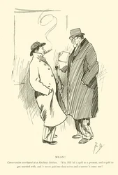 Caricatura de Phil May, de la década de 1890