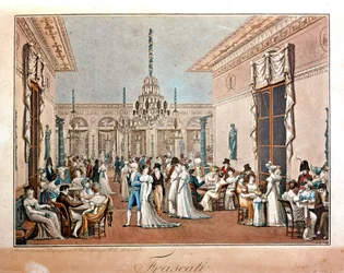 Café Frascati por Debucourt, principios del siglo XIX