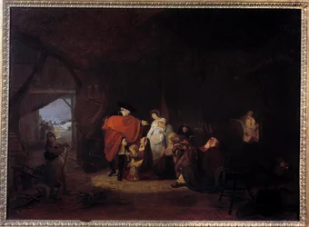 Rasgo de humanidad de Luis XVI: invierno de 1784 el rey da limosna a los habitantes de Versalles