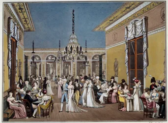 El Gran Salón del Café Frascati. Litografía de Philibert-Louis Debucourt (1755-1832)