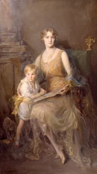Retrato de Helen, esposa del 8º Duque de Northumberland y Lord Geoffrey Percy (óleo sobre lienzo)