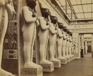 El Tribunal de Egipto y la Fachada del Salón de los Colosos, Palacio de Cristal, Sydenham, 1854