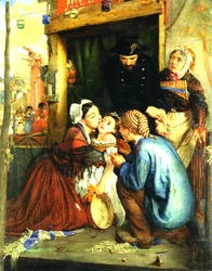 Campesinos franceses encontrando a su hijo robado, 1859