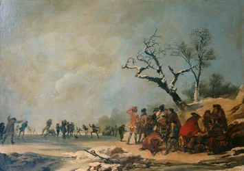 Los patinadores (óleo sobre lienzo)
