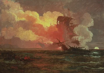 Un enfrentamiento naval