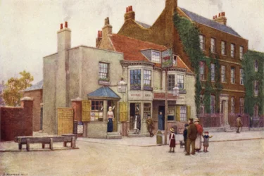 Taberna Red Cow y Fairlawn, Hammersmith Road, 1897