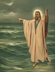 Cristo caminando sobre el mar