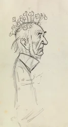 Retrato caricaturesco de Gladstone