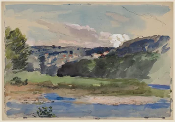 Chepstow (acuarela, lápiz y acuarela sobre papel)