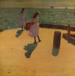 En el muelle de Walberswick, c1887