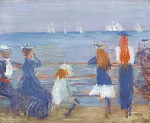 Observando la regata de Cowes, 1892