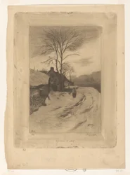 Granjas a lo largo de una carretera con árboles desnudos
Hiver (título original)