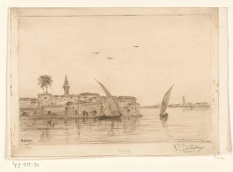 Vista del Nilo con barcos de vela
Au bord du Nil (título original)