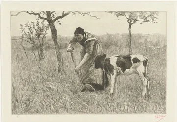 Campesina con ternero
Le veau (título original)