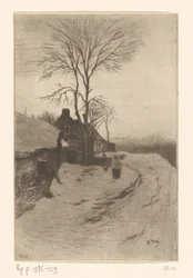 Granjas a lo largo de una carretera con árboles desnudos
Hiver (título original)