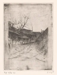 Camino a lo largo de los edificios y los árboles
La Bièvre (título original)