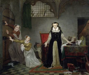 María Estuardo (1542-87) en el momento de partir hacia su ejecución, 8 de febrero de 1587