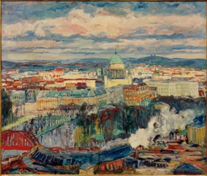Vista de Potsdam con la iglesia de San Nicolás