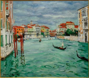 Canal con góndolas