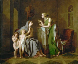 Cornelia, madre de los Gracos (óleo sobre lienzo)